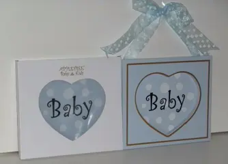 BABY BLAUW KRAAMKADO, WANDDECORATIE Appletree NIEUW!