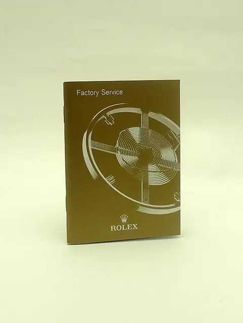 Rolex Factory Service Booklet 2006 English