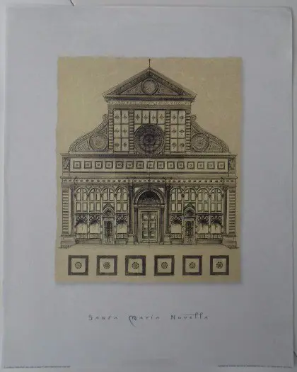 POSTER SANTA MARIA NOVELLA 50 x 40 cm NIEUW