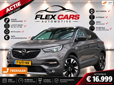 Opel Grandland X 1.2 Turbo|Trekhaak|Dealer Onderhouden|Stuurverwarming|Stoelverwarming|Trekhaak|360A