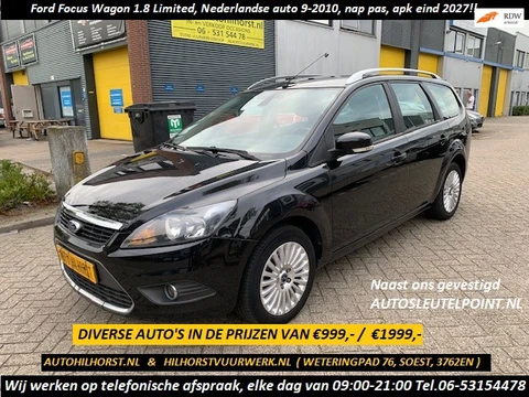 Ford Focus Wagon 1.8 Limited, ( nette Nederlandse auto. boekje - nap-pas , diverse rond deze prijzen