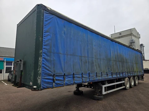 BOS 103 ST 2 - SAF Axles - Drum Brakes - 3-assige schuifzeiloplegger - Luchtvering - GVW 39 Ton - Re