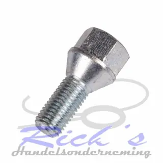 Wielbout M12 conisch, voor ongeremde aanhangers