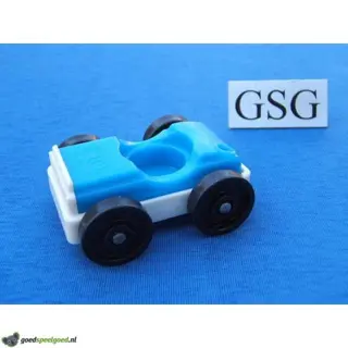 Auto vintage blauw-wit nr. 2042-02