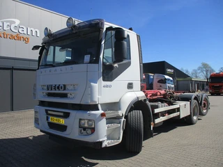 Iveco AD260S42 YPS 6x2*4 | AIRCO | HOOKLIFT HYVA 22 55 SZ | 3th AXLE STEER LIFT |