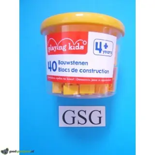 Playing Kids 40 bouwstenen geel nr. BLOX40YELLOW-00