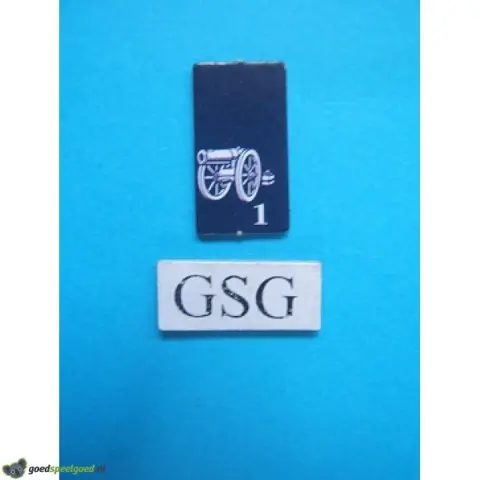 Kaartje kanon blauw nr. 60917-02