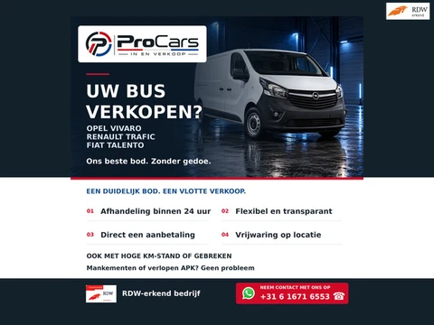 Opel Vivaro Vivaro/Trafic/Talento verkopen? Snel en zonder gedoe!