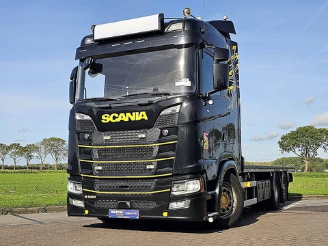 SCANIA S500 6x2*4 Platform Retarder Leather-Seats Plateau Pritsche!
