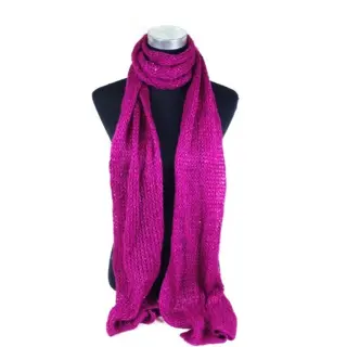 SJAAL FUCHSIA MET GLITTERS 190X40 CM NIEUW