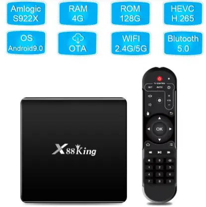 X88 King Amlogic S922X Android 9.0 TV BOX 4GB/128GB eMMC 2