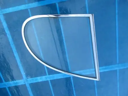 Rear left window with frame for Jaguar Mk2