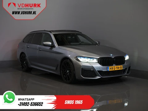 BMW 5 Serie Touring 530e Hybrid 292 pk/ Garantie/ Onderhoud/ M-Sport & Shadow pak/ Pano/ Laser/ HUD/