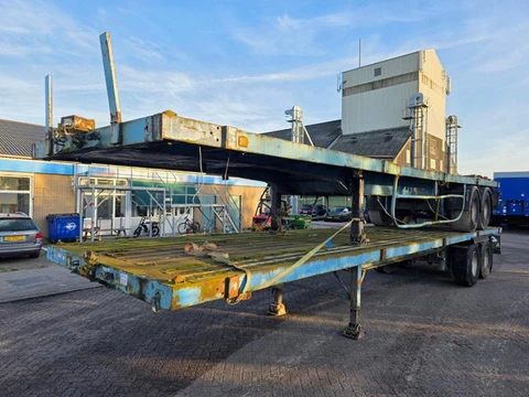 Robuste Kaiser SB1502A - SAF Axles - Drum Brakes 2-assige platte oplegger - Luchtvering - Twistlock 
