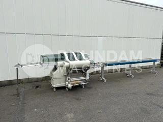 Waldyssa Automac Piu 55 strechfolie verpakkingsmachine met 4 meter transportband