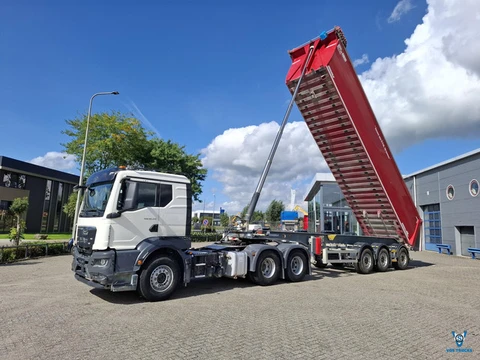 MAN TGS 33.510 / INTARDER / 6X4 / ONLY:394818 KM / GRANALU 50TONS ALUMINIUM TRAILER / NAVI / FRIDGE 