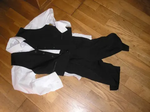 Bruidsjonker pakje ,maat 116 - zwart