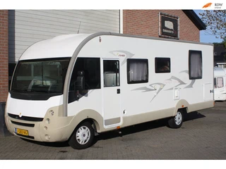 Itineo MD 740 Queens bed, Airco, Fietsendrager, Hef bed, Midden keuken, Luifel, Douche, Vaste wc.