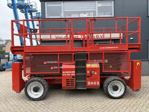 Genie GS 4390 RT Schaarhoogwerker / Scissor Lift / Arbeitsbuhne 15mtr werkhoogte 4x4 Deutz
