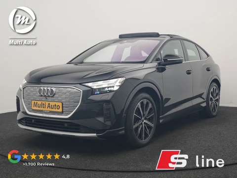 Audi Q4 Sportback e-tron 40 S Line 77 kWh 204pk Dealer O.H. | SOH 96,4% | Trekhaak Af Fabriek | Pano
