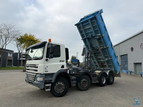 DAF CF 85.410 / 8X4 / 2SIDE MEILLER 28TON TIPPER / FULL-STEEL / INLINER / 2XBIG AXLE / 2XLENKACHSE /