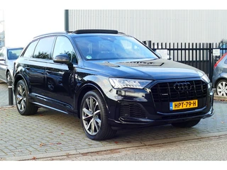 Audi Q7 55 TFSI e quattro Pro Line S-Line. Panodak, Luchtvering, 21"LMV, B&O, Leer, Camera,