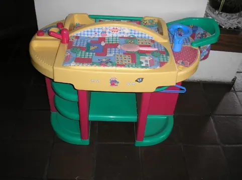 Poppenbad- badje met diverse toebehoren