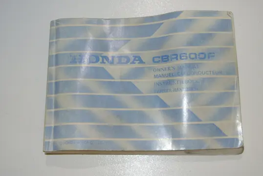 INSTRUCTIEBOEKJE Honda CBR 600 F 1999 - 2000