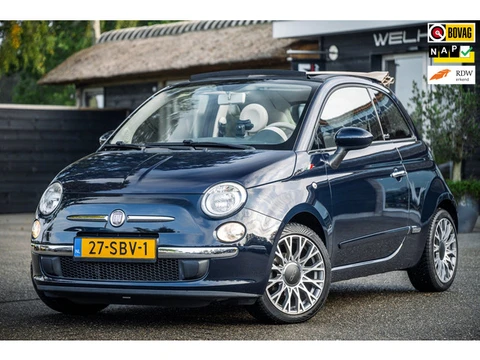 Fiat 500 C 1.2 Lounge Blu Suggestivo I 16 Inch I Half Leder I Blue&Me I NL Auto I NAP I Fraaie kleur