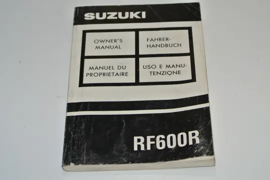 INSTRUCTIEBOEKJE Suzuki RF 600 1993 - 1997