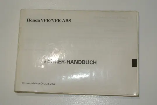 INSTRUCTIEBOEKJE Honda VFR 800 I 2002 - 2013