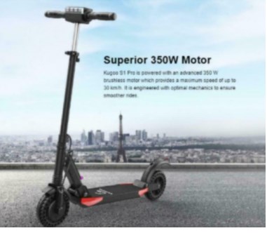 KUGOO S1 Pro Folding Electric Scooter 350W Motor LCD