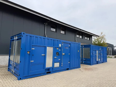 Mitsubishi S12R-PTAA2 Leroy Somer 1650 kVA Silent generatorset in 20 ft container New ! Powerplant