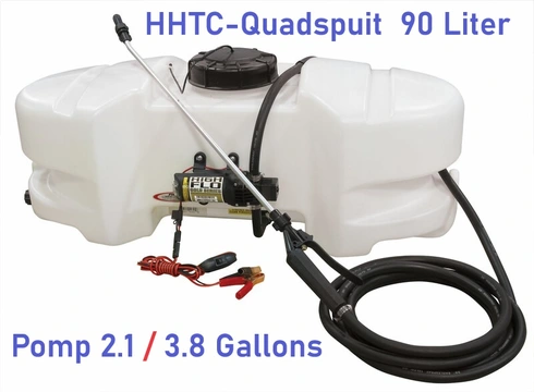 HHTC- FYMCO _ Spuittank 25 Gallons _ Sprayer 12 Volt ( quad ) = 3.8 Pomp