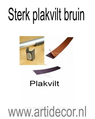 Sterk plakvilt bruin 1 meter