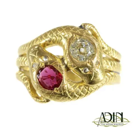 Unieke vintage designer verlovingsring