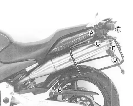 KOFFERBEUGELSET Honda CB 900 2002 - 2007