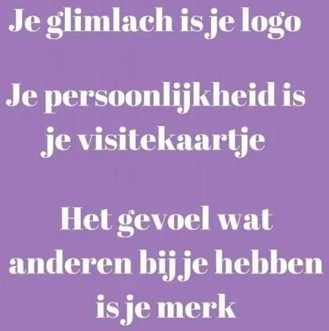 Je glimlach is je logo
