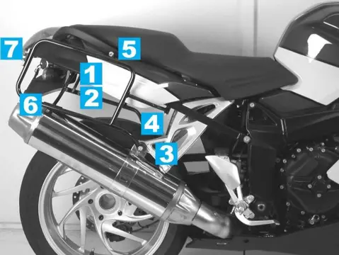 KOFFERBEUGELSET BMW K 1200 R 2005 - 2008