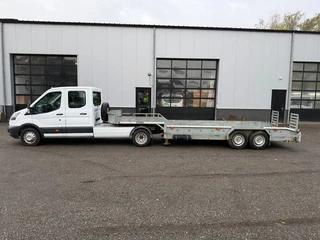 Ford Transit 170PK EURO 6 DC BE Combi 8.1 ton Veldhuizen Kuiptrailer Semi Dieplader Trekker + oplegg