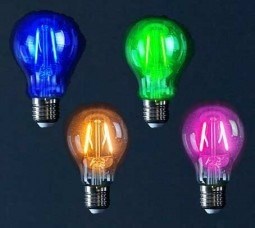 Led filament lampen gekleurd 4 stuk € 9.95