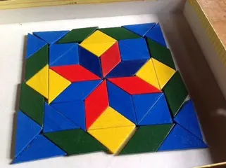 Houten Mozaïek set, - voor uren speelplezier