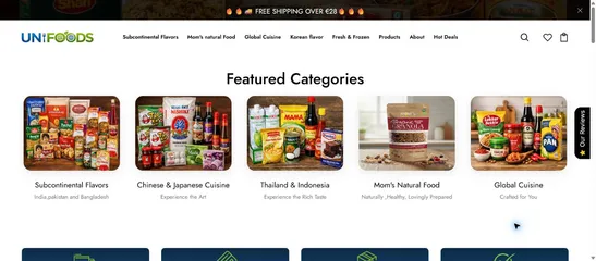 UniFoods.nl Shopify webshop te koop - internationale voeding