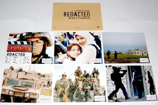 REDACTED lobby cards.