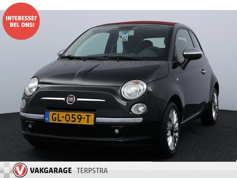 Fiat 500C 0.9 TwinAir Turbo Lounge/ Cabrio!/ 15''LMV/ Clima/ Multi.LEDER.Stuur/ Elek.pakket/ Isofix/