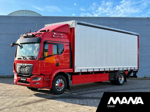 MAN TGM 18.320 4x2 BL TM CH CURTAIN / ALCOA / CAMERA / BED / FRIDGE / DRAWBAR COUPLING