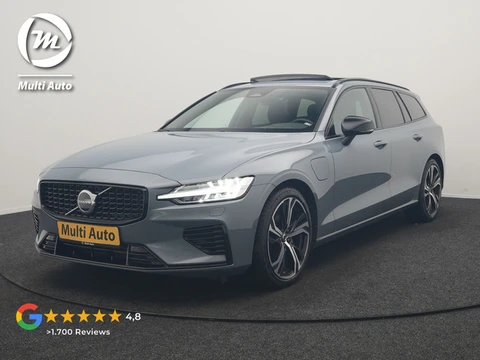 Volvo V60 T6 AWD Plus Dark Long Range PHEV 350pk Dealer O.H | SOH 93,9% | Trekhaak Af Fabriek | Pano