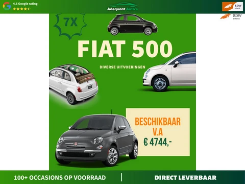 Fiat 500 Meerdere Fiat 500 op voorraad
