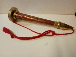 Antieke koperen brandweerspuit / straalpijp - Vintage