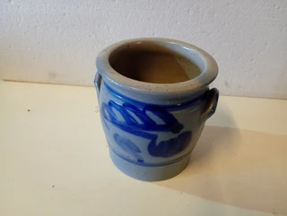 Vintage Keulse pot / Inmaakpot grijs - Ø 12 cm